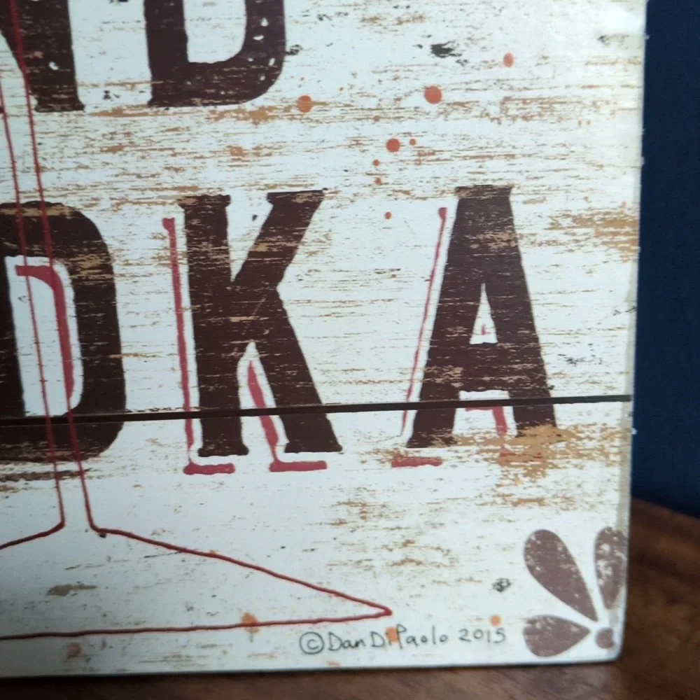 Kathy's Primitives I am thankful for Cranberries and Vodka sign Holiday